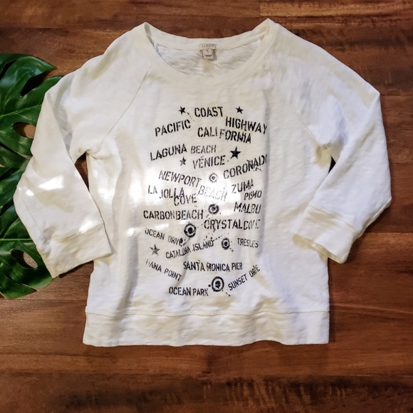 J. Crew Tops - ☀️5/$25☀️  J. Crew  3/4 Sleeve Sweatshirt Like Top